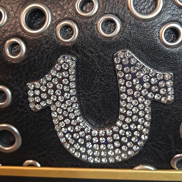 True Religion Black Belt Bag with Silver Accents Sz S/M main image 5